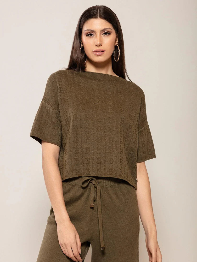 BLUSA DE ALGODÃO COM LOGO BIAMAR OVERSIZED, GOLA CANOA E MANGA CURTA BIAMAR 11665