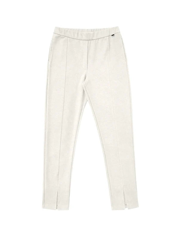 CALÇA ESTILO MOLETOM COM RECORTE DE FENDA NA BARRA BIAMAR