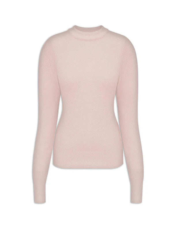 BLUSA EM FIO PLUMA COM GOLA REDONDA E MANGAS DE CAVA POSTA BIAMAR