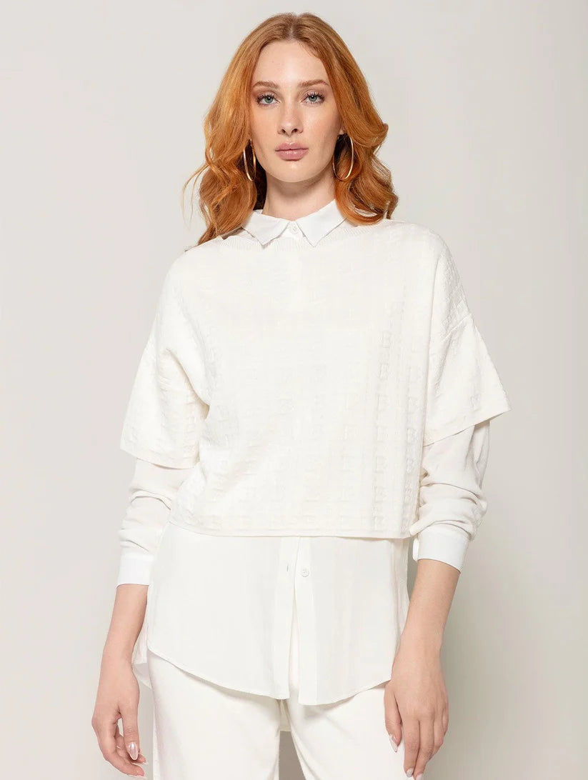 BLUSA DE ALGODÃO COM LOGO BIAMAR OVERSIZED, GOLA CANOA E MANGA CURTA BIAMAR 11665