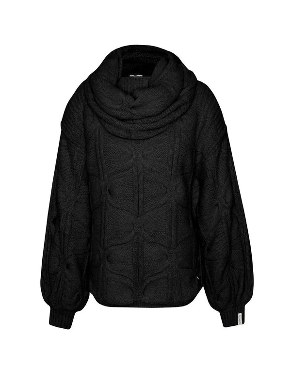 BLUSA DE GOLA REMOVÍVEL COM MANGAS BUFANTES DE CAVA QUADRADA BIAMAR