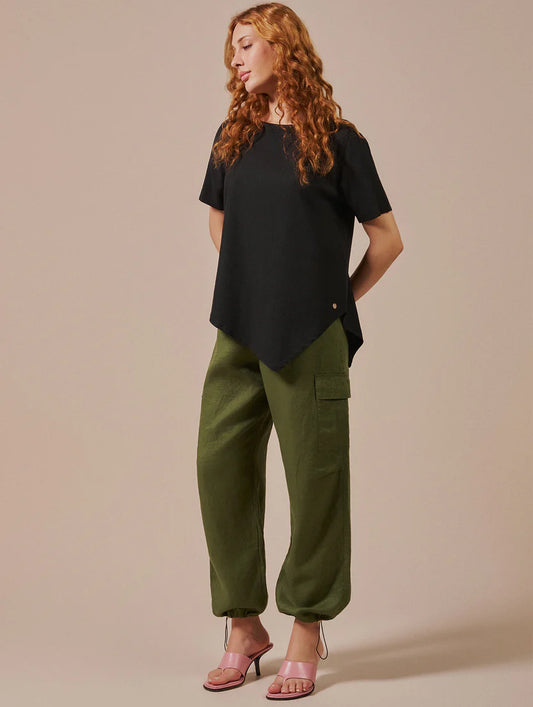 Calça cargo 100% linho Biamar 12274