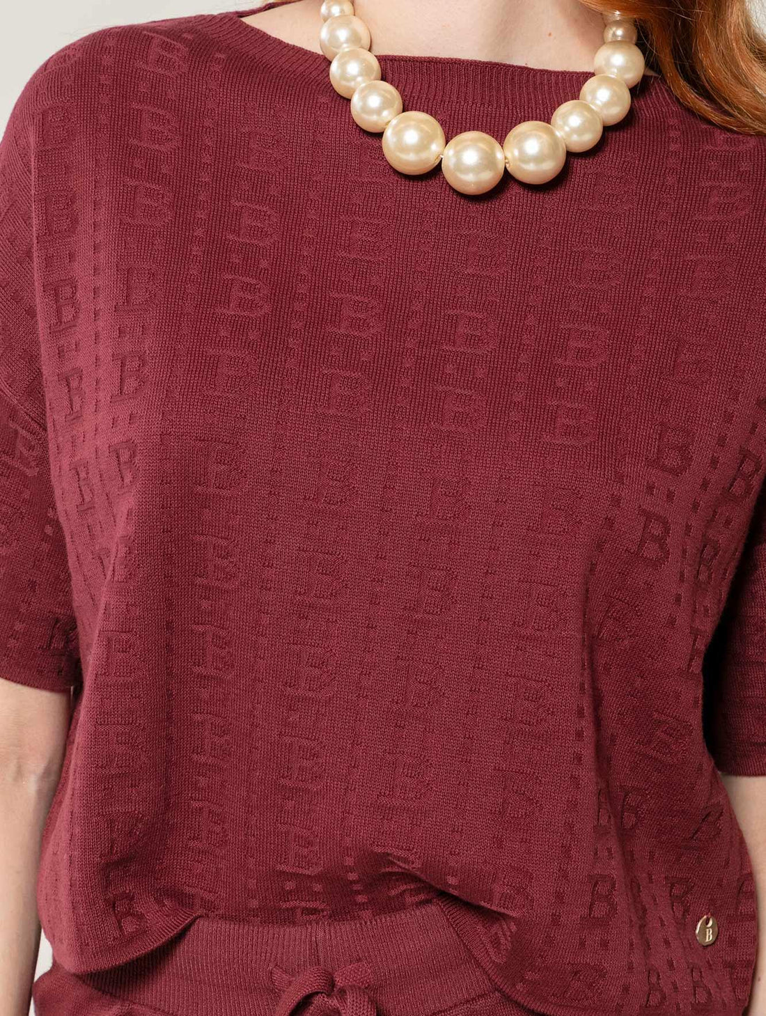 BLUSA DE ALGODÃO COM LOGO BIAMAR OVERSIZED, GOLA CANOA E MANGA CURTA BIAMAR 11665