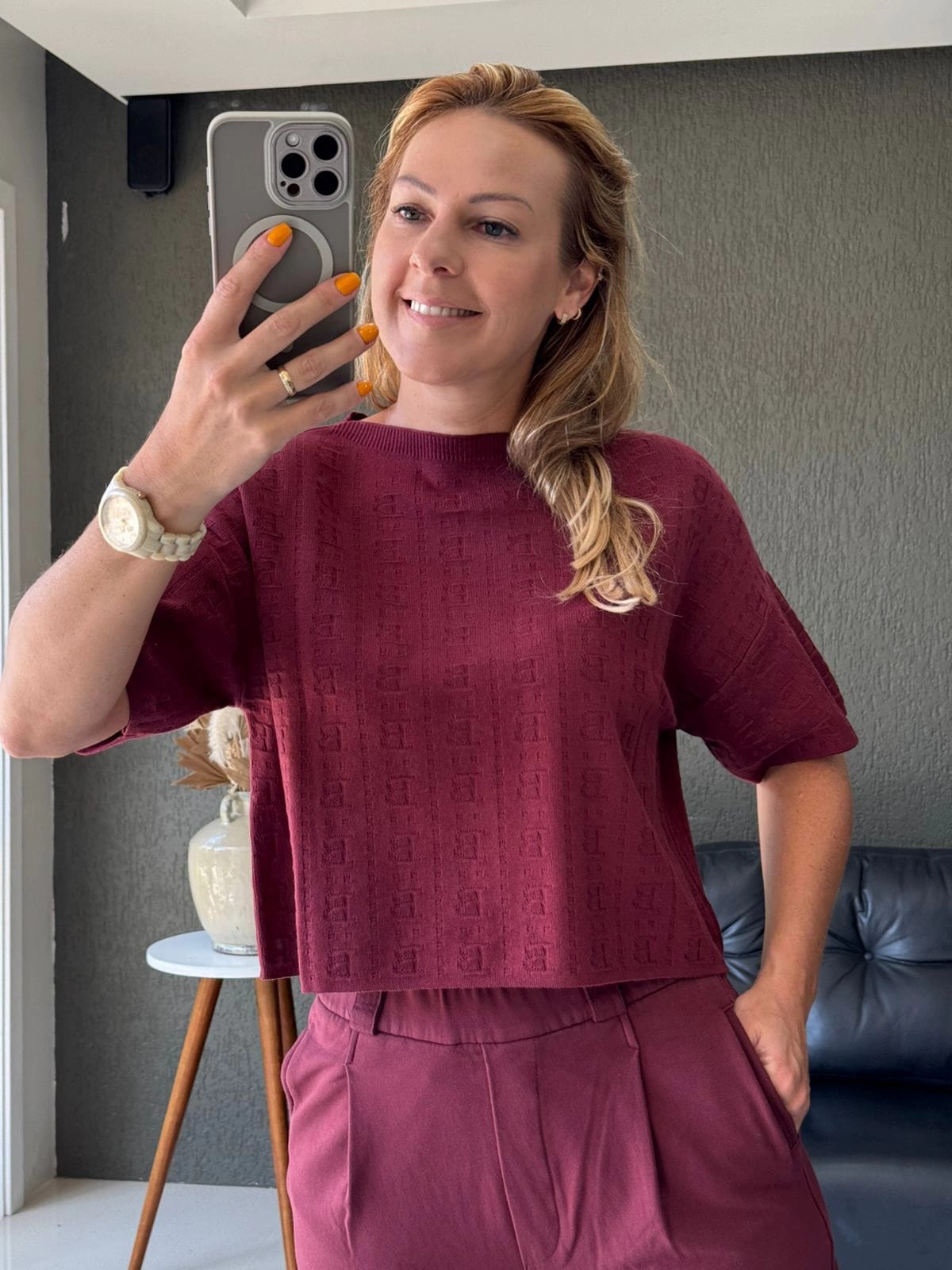 BLUSA DE ALGODÃO COM LOGO BIAMAR OVERSIZED, GOLA CANOA E MANGA CURTA BIAMAR 11665