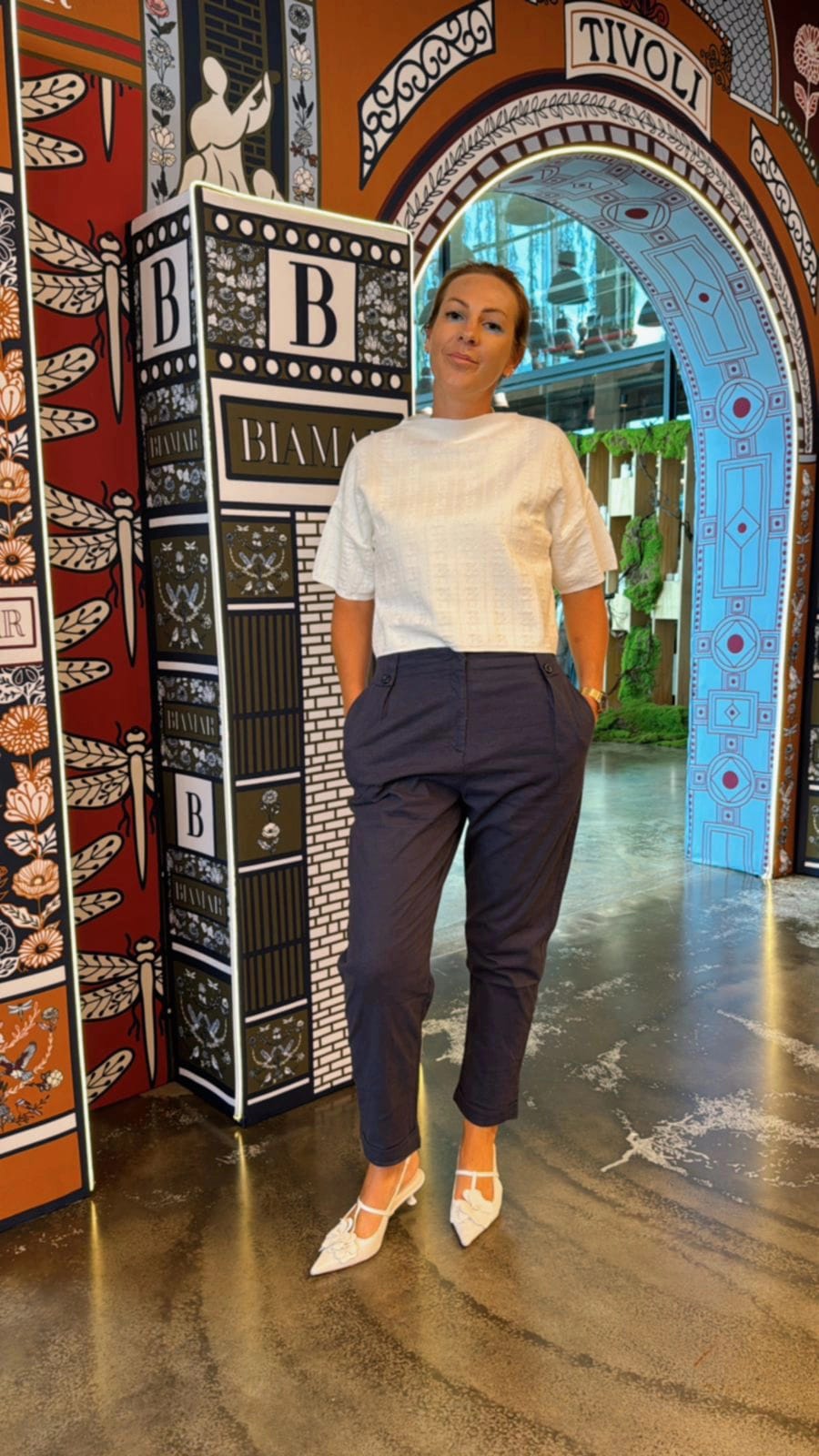BLUSA DE ALGODÃO COM LOGO BIAMAR OVERSIZED, GOLA CANOA E MANGA CURTA BIAMAR 11665