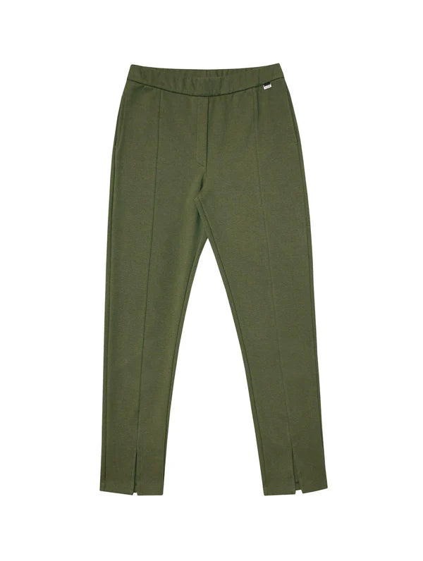 CALÇA ESTILO MOLETOM COM RECORTE DE FENDA NA BARRA BIAMAR