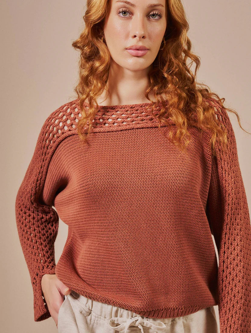 Blusa com detalhe de ponto vazado Biamar 12566