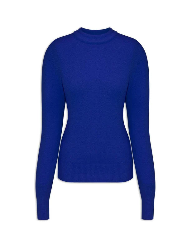 BLUSA EM FIO PLUMA COM GOLA REDONDA E MANGAS DE CAVA POSTA BIAMAR