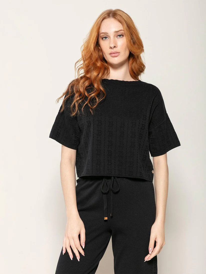 BLUSA DE ALGODÃO COM LOGO BIAMAR OVERSIZED, GOLA CANOA E MANGA CURTA BIAMAR 11665