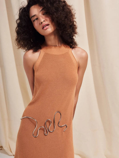 Vestido com gola alta Biamar 12549