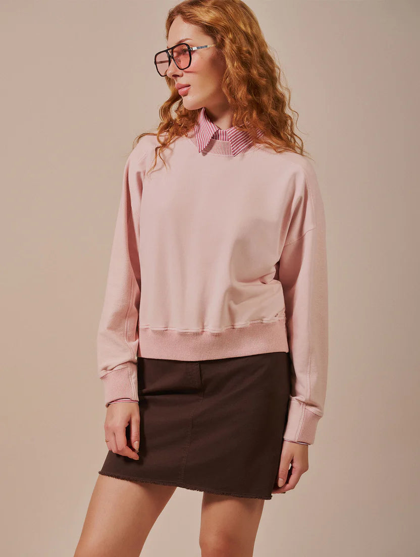 Blusa em moletom com recortes Biamar 12319