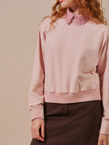 Blusa em moletom com recortes Biamar 12319