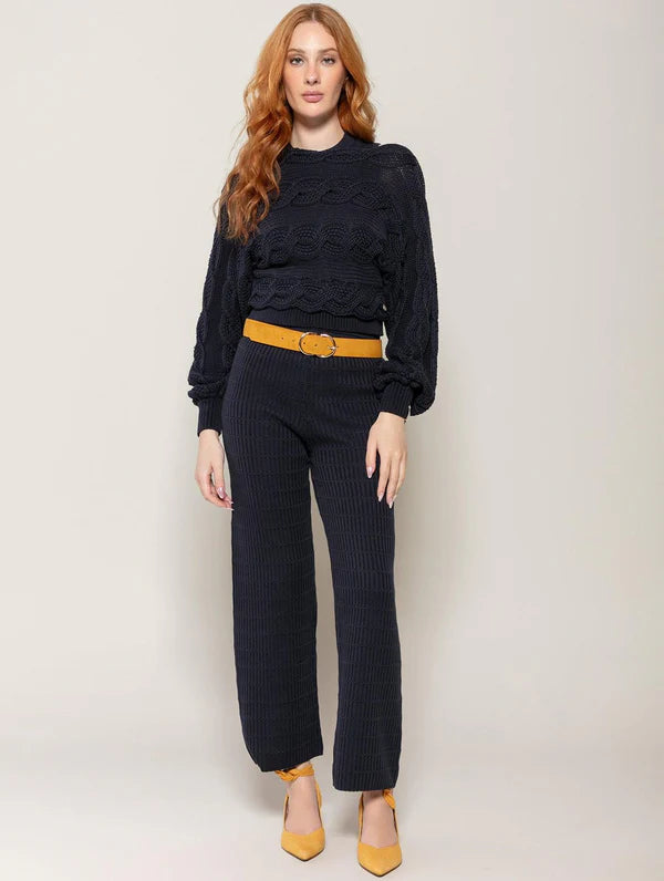 CALÇA EM ALGODÃO COM TEXTURA BIAMAR
