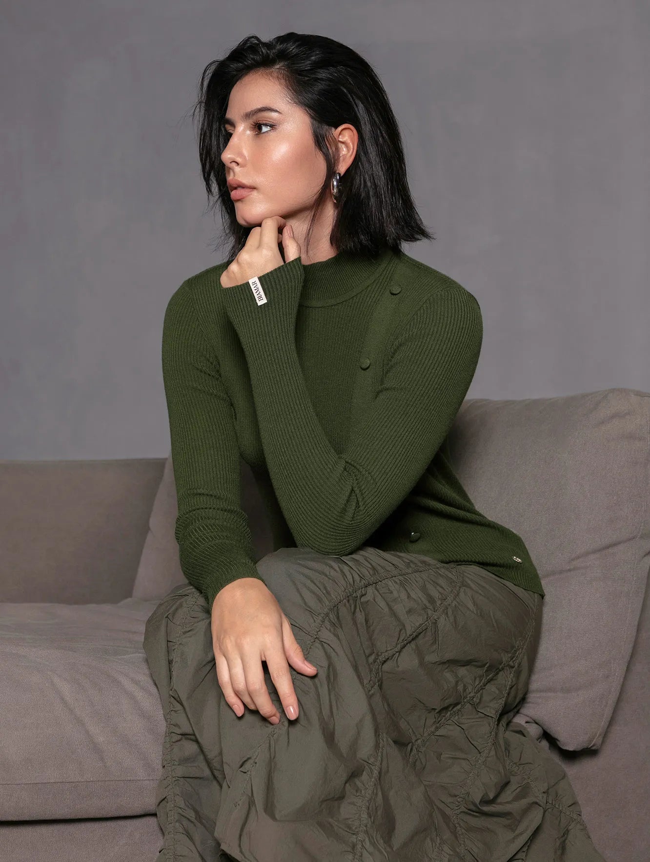 BLUSA BIAMAR CANELADA LEVEMENTE AJUSTADA