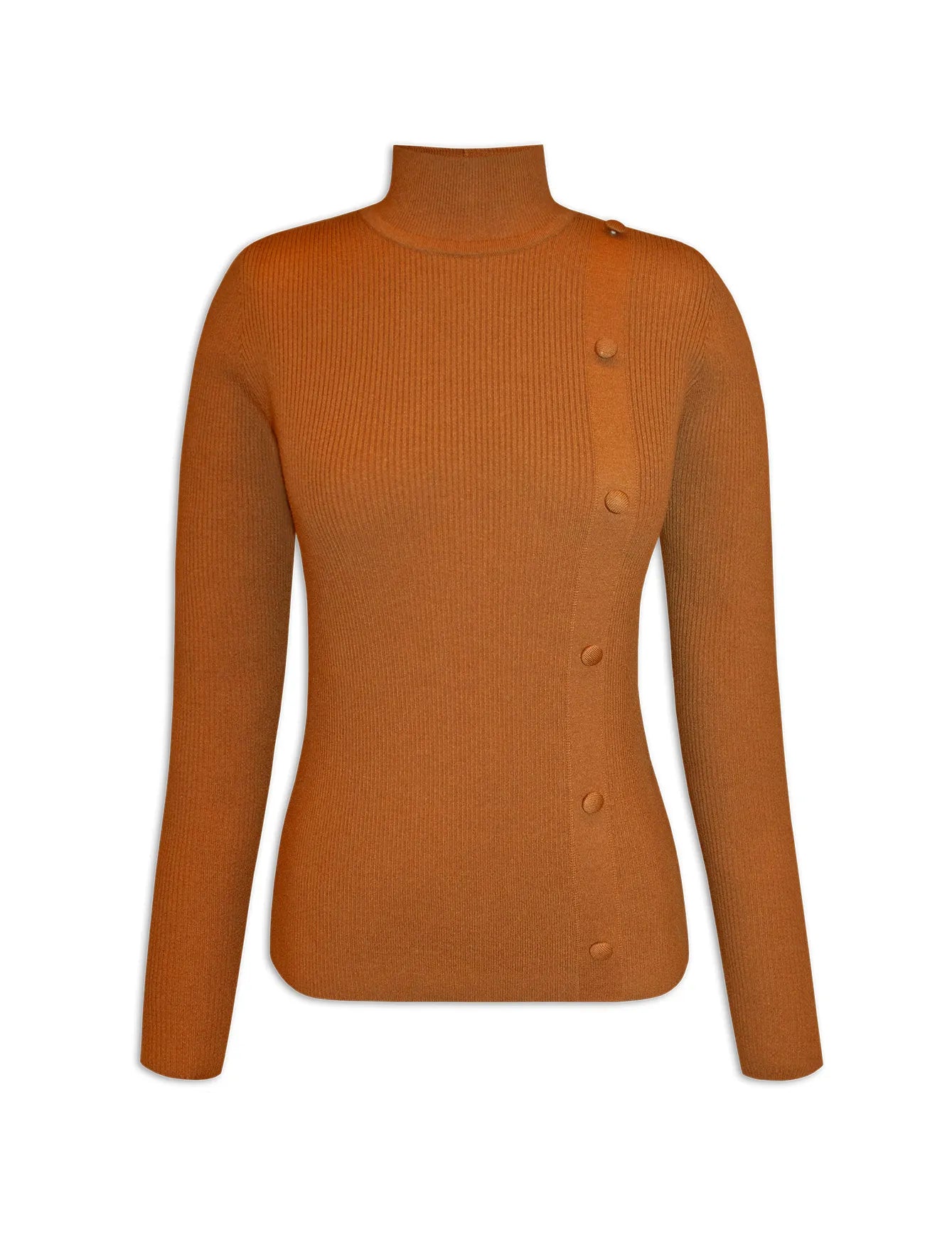 BLUSA BIAMAR CANELADA LEVEMENTE AJUSTADA