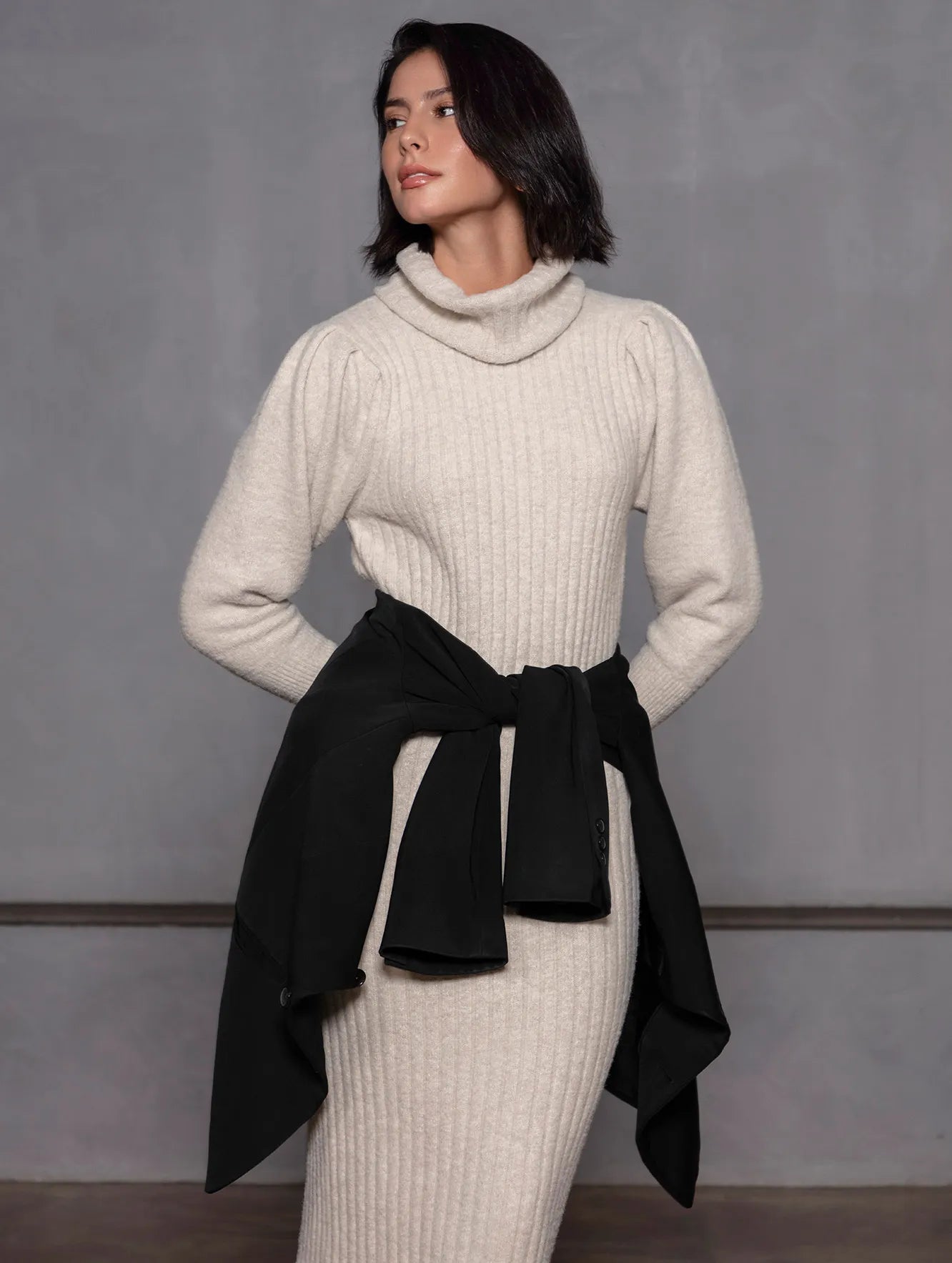VESTIDO BIAMAR COM GOLA REMOVÍVEL