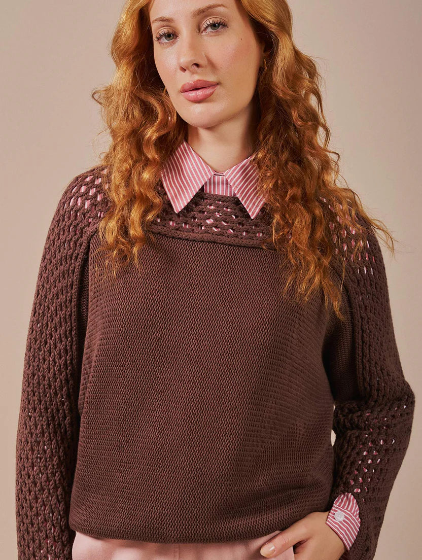 Blusa com detalhe de ponto vazado Biamar 12566