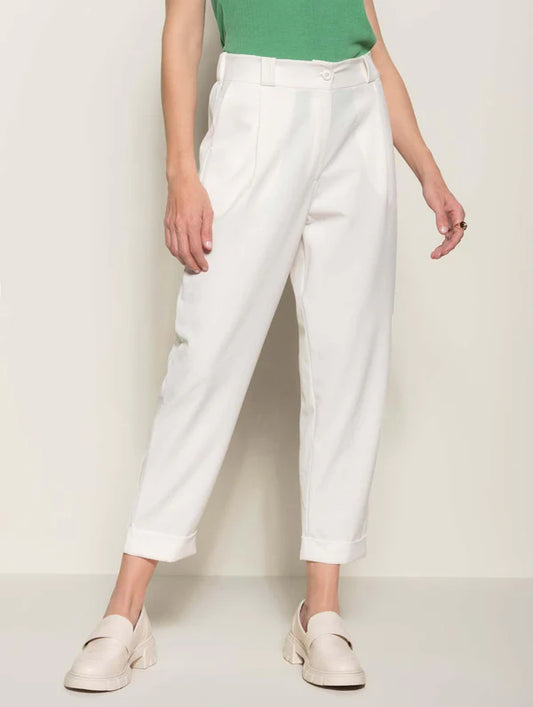 CALÇA BIAMAR DE ALFAIATARIA COM BARRA DOBRADA