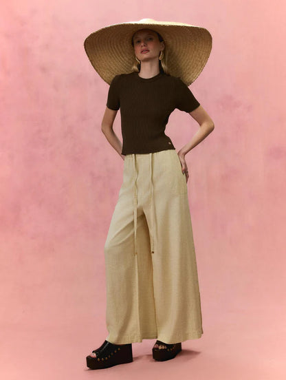 CALÇA PANTALONA COM BOLSO FACA E CORDÃO AJUSTÁVEL BIAMAR 12083