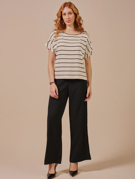 Calça reta com detalhe lateral Biamar 12280