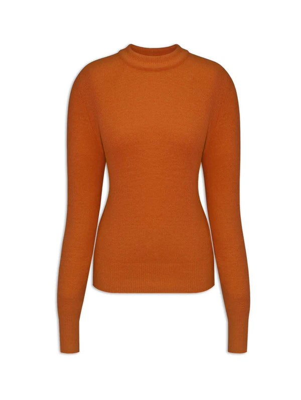 BLUSA EM FIO PLUMA COM GOLA REDONDA E MANGAS DE CAVA POSTA BIAMAR