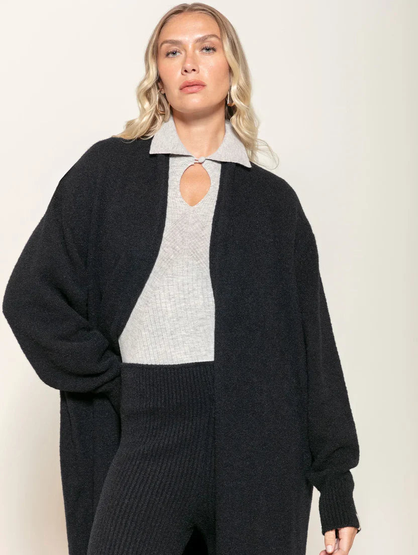 Casaco midi em fio pluma exclusivo Biamar 12484