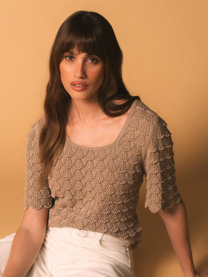 Blusa de algodão em ponto araucária Biamar 12444
