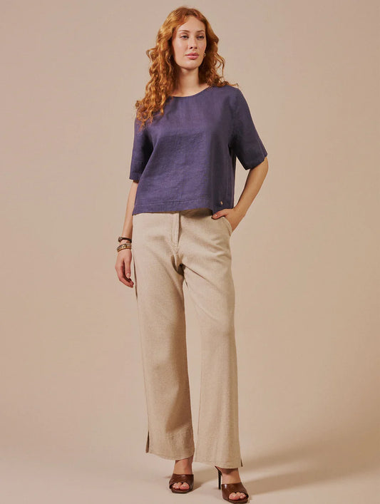 Calça com fenda lateral Biamar 12268