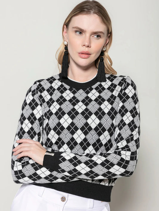 Casaco com fechamento em zíper e gola em pele fake Biamar 12430