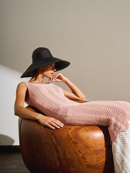 Vestido midi em ponto duna Biamar 12765