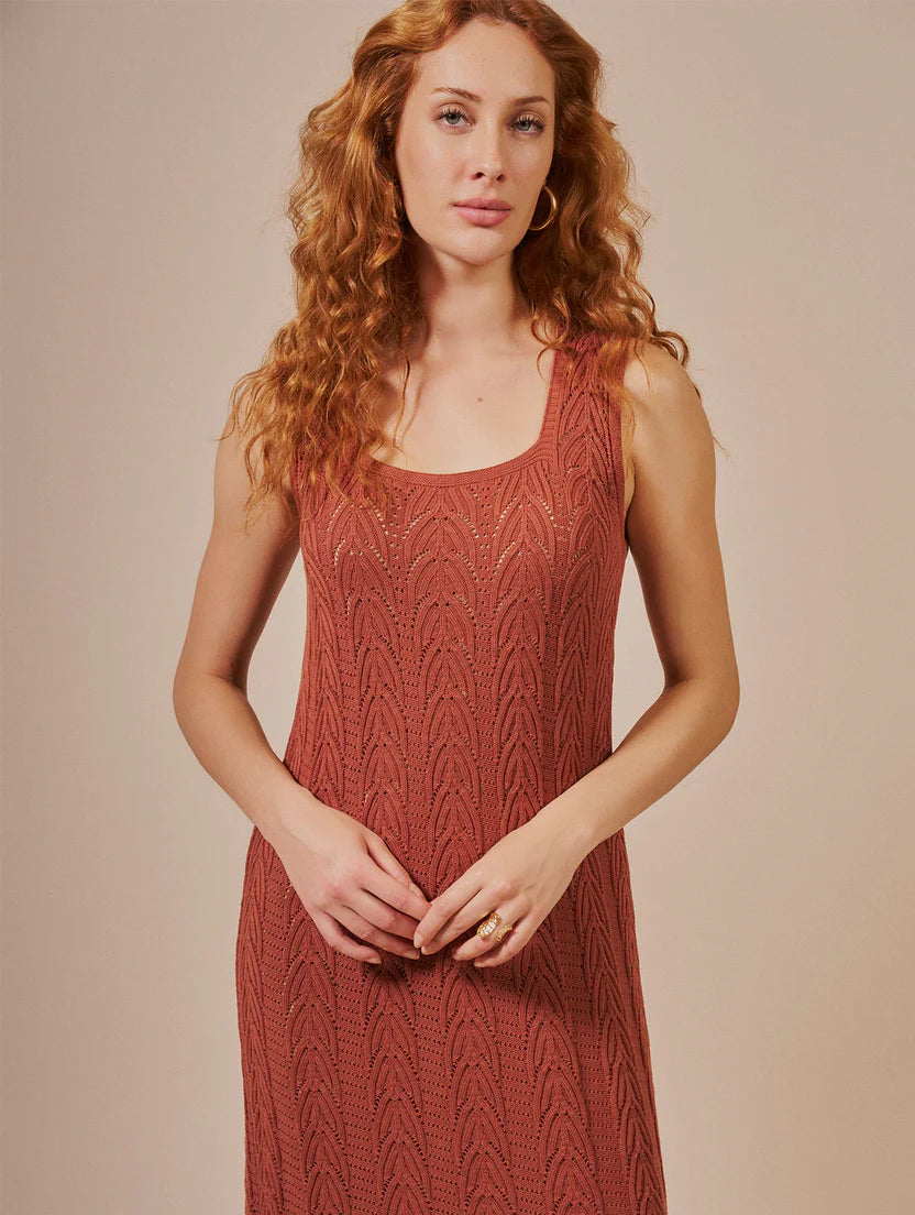 Vestido em ponto trançado Biamar 12543