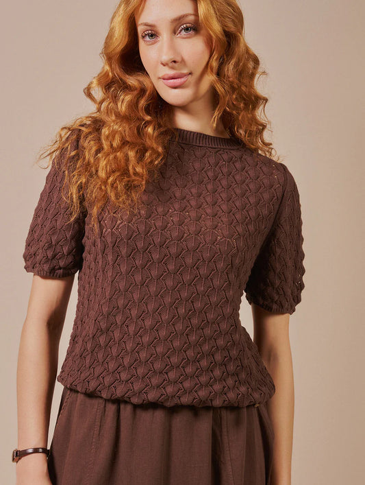 Blusa em ponto vazado Biamar 12541