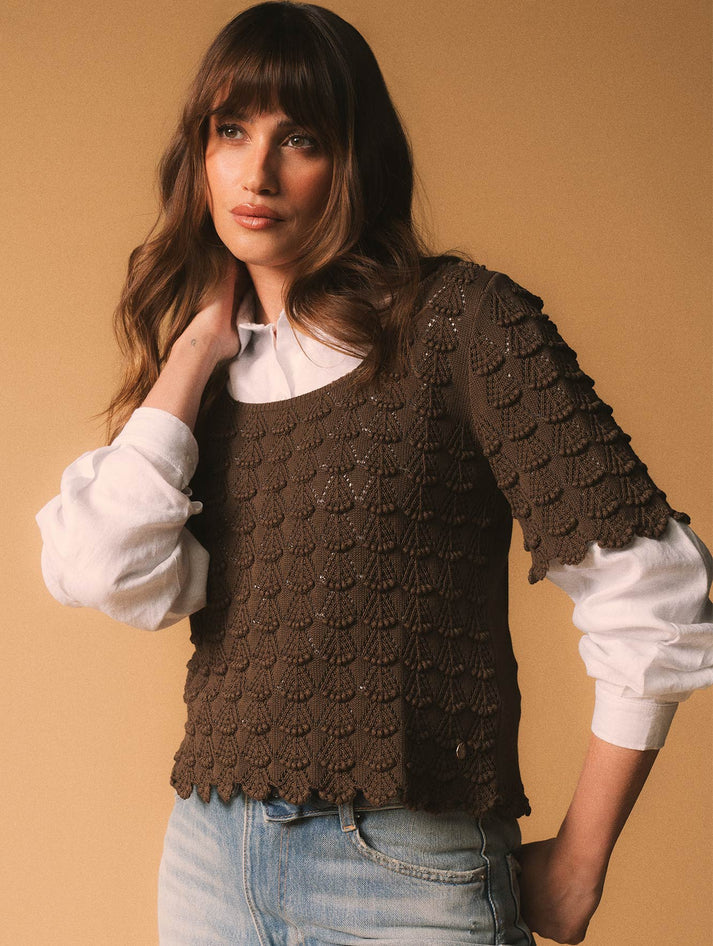 Blusa de algodão em ponto araucária Biamar 12444