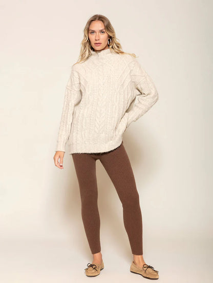 Calça canelada em fio pluma exclusivo Biamar 12475