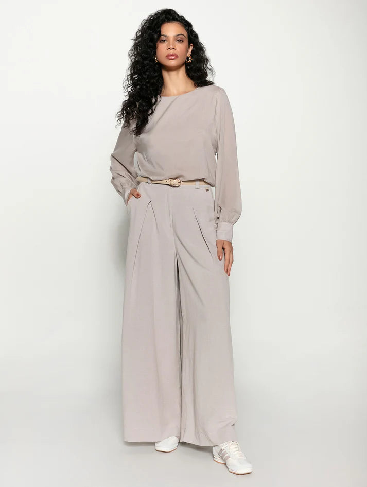 CALÇA PANTALONA COM PREGAS E BOLSOS FACA BIAMAR 12045