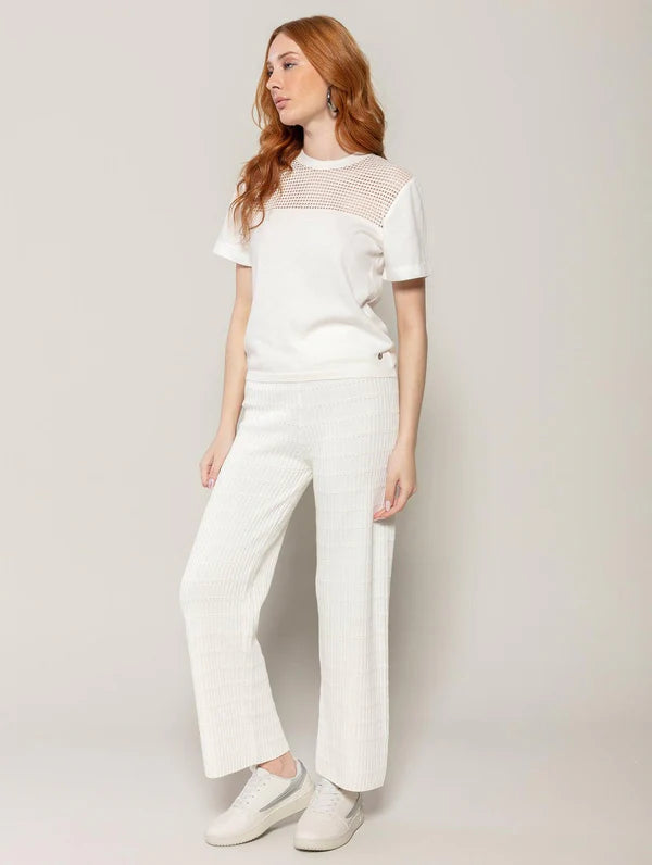 CALÇA EM ALGODÃO COM TEXTURA BIAMAR