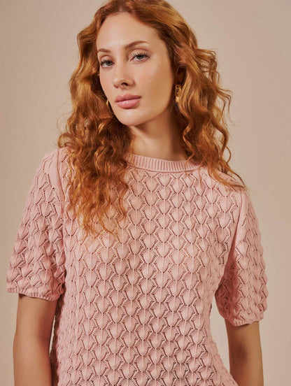 Blusa em ponto vazado Biamar 12541