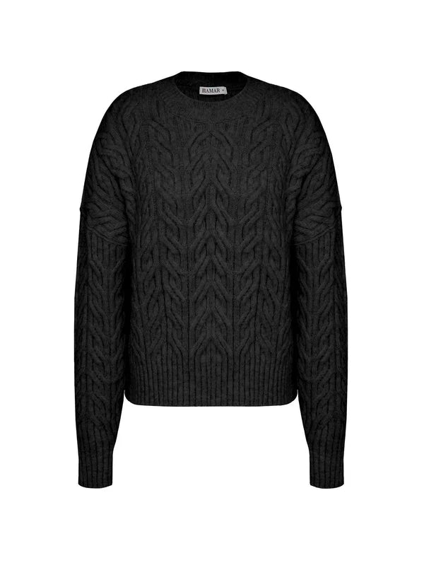 BLUSA COM TECIMENTO EM TRANÇAS E GOLA REDONDA BIAMAR