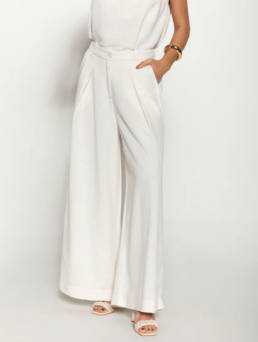 CALÇA PANTALONA COM PREGAS E BOLSOS FACA BIAMAR 12045