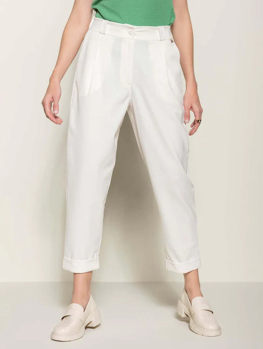 CALÇA BIAMAR DE ALFAIATARIA COM BARRA DOBRADA