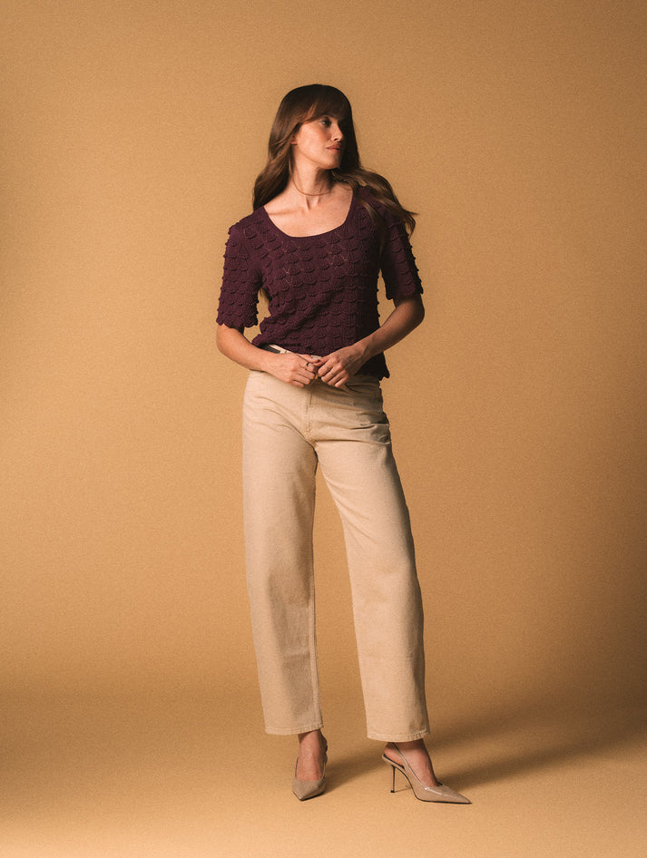 Blusa de algodão em ponto araucária Biamar 12444