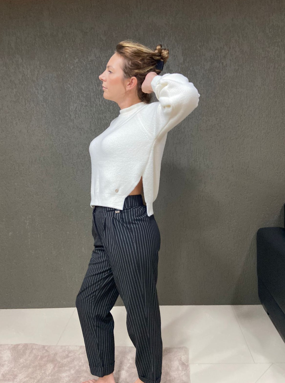 BLUSA BIAMAR FIO PLUMA GOLA REDONDA