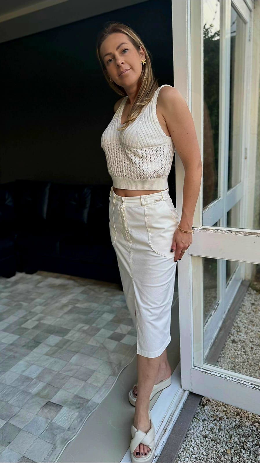 SAIA SARJA COM FENDA E BOLSO BIAMAR