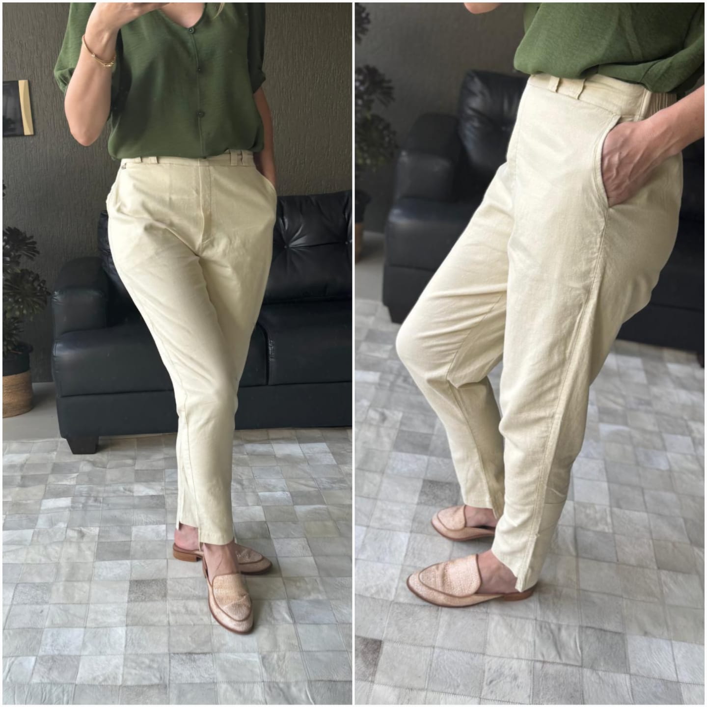 CALÇA BARRA MULLET BIAMAR (LINHO E VISCOSE)
