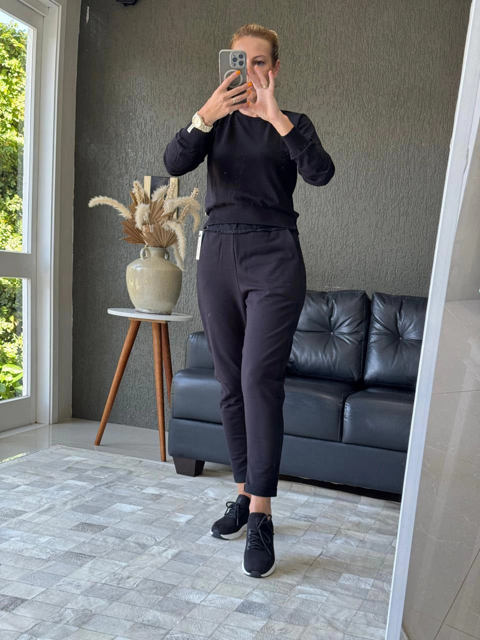 Calça moletom com bolso Biamar