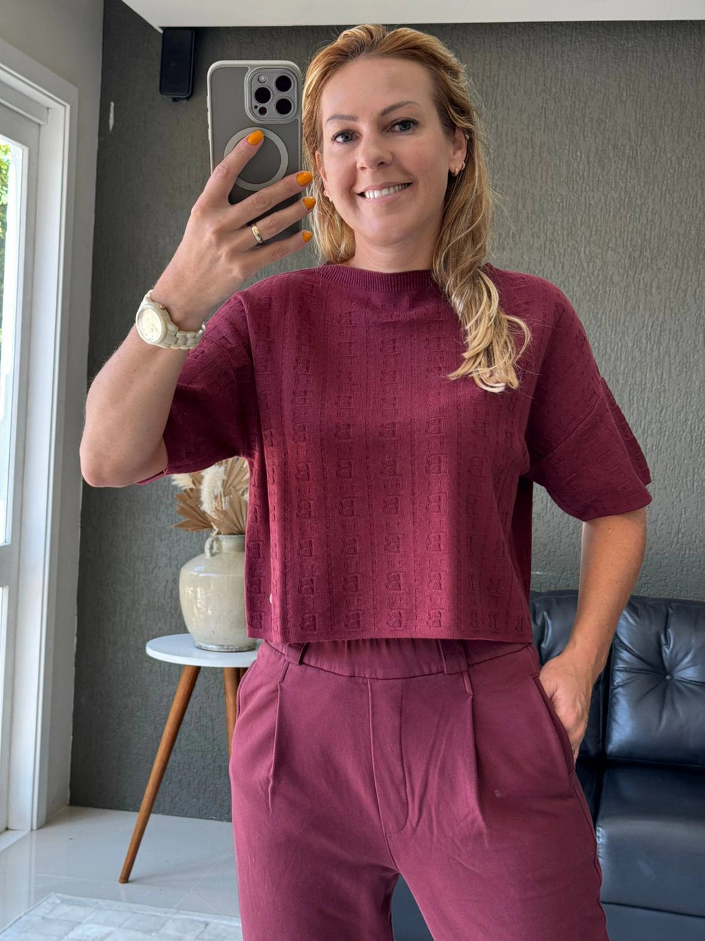 Calça em algodão modelo alfaiataria Biamar