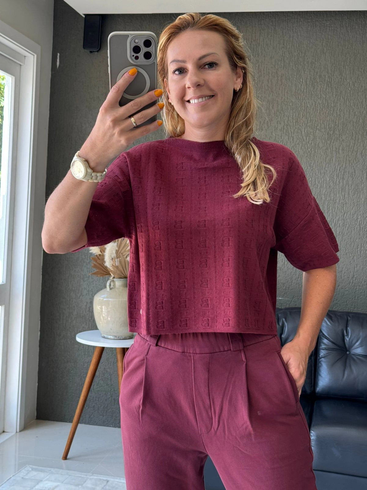 Calça em algodão modelo alfaiataria Biamar