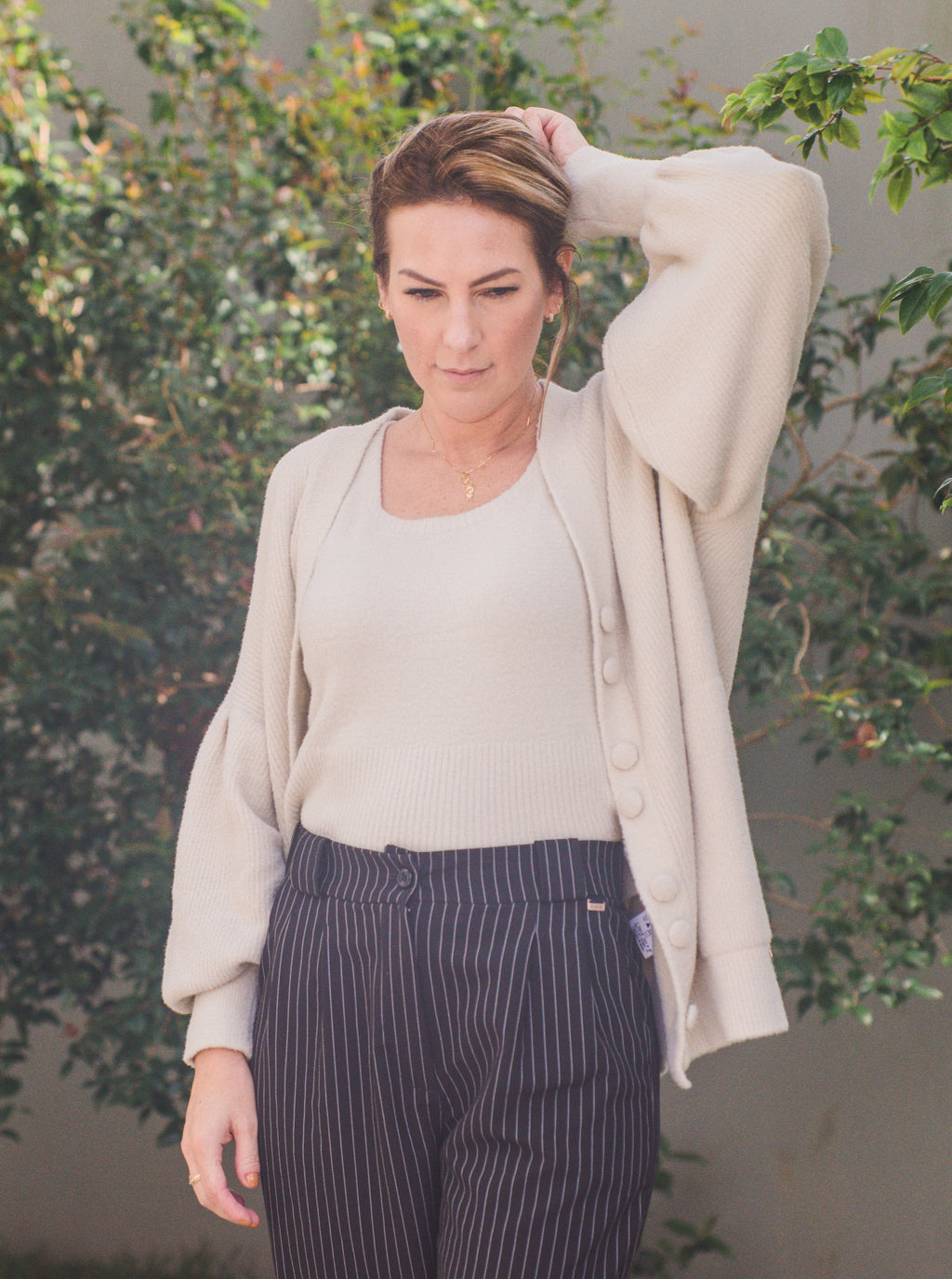 CASACO BIAMAR OVERSIZED EM FIO PLUMA