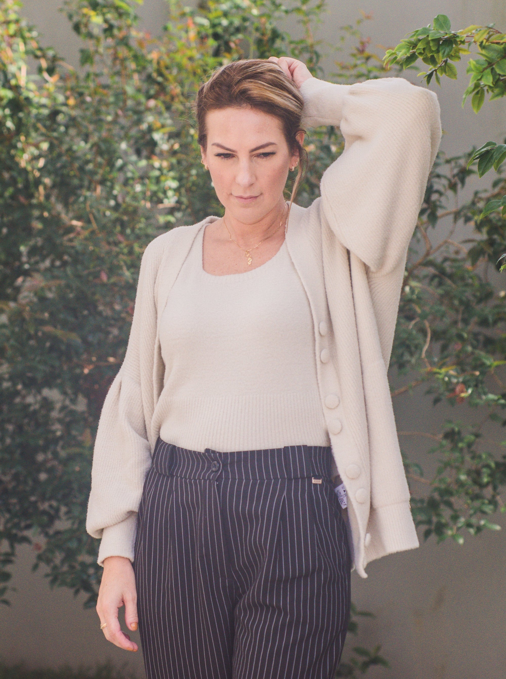 CASACO BIAMAR OVERSIZED EM FIO PLUMA