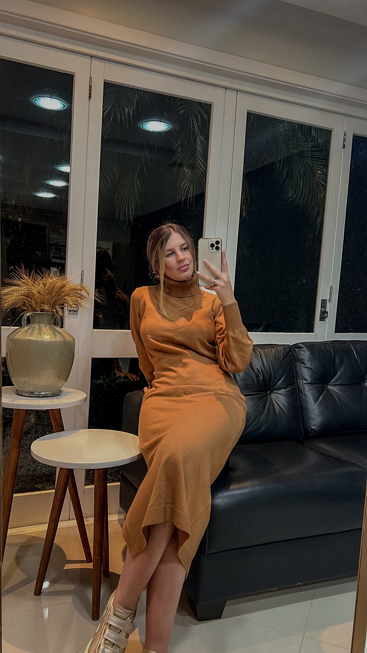 VESTIDO BIAMAR MIDI DE GOLA ALTA